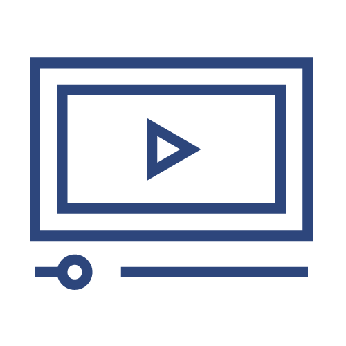 video conferencing television display screen icon